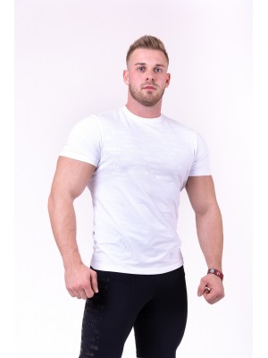 NEBBIA More than basic! T-shirt 145,white - Logowana koszulka męska