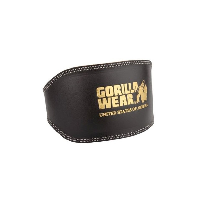 Full Leather Padded Belt Black - PAS kulturystyczny Gorilla Wear U.S.A