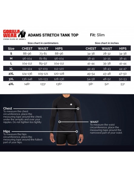 Tank Top Treningowy Dopasowany Męski Adams