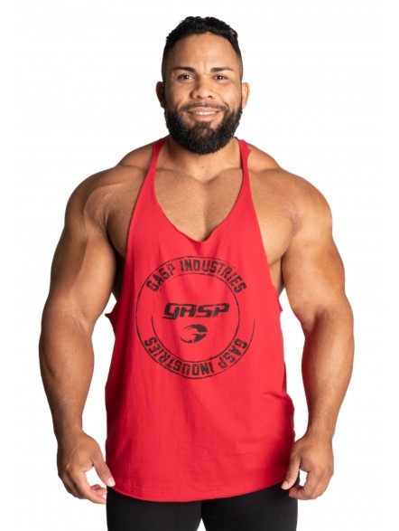 Tank top męski mocno wycięty Stringer na siłownie