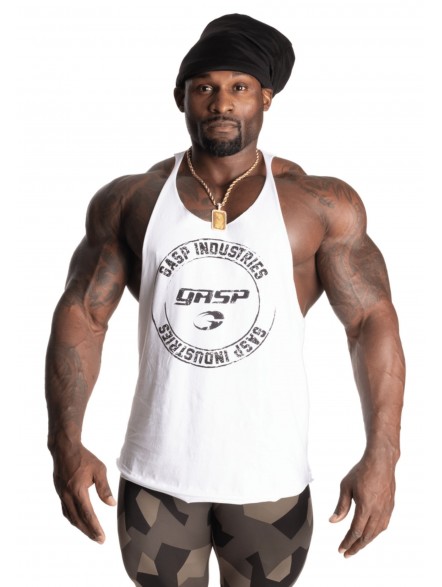 Tank top męski mocno wycięty Stringer na siłownie