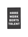 Naszywka/rzep gumowa Hard work beats talent