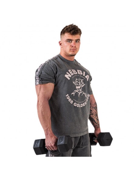 Koszulka treningowa oversize NEBBIA x Olympia No.3 Golden Age 790