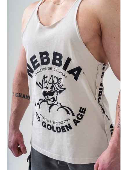 Tank top treningowy stringer NEBBIA x Olympia No. 3 Golden Age 791