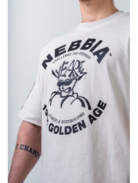 Koszulka treningowa oversize NEBBIA x Olympia No.3 Golden Age 790