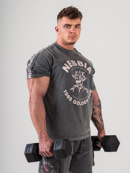 Koszulka treningowa oversize NEBBIA x Olympia No.3 Golden Age 790