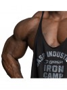 Tank top męski mocno wycięty Stringer na siłownie