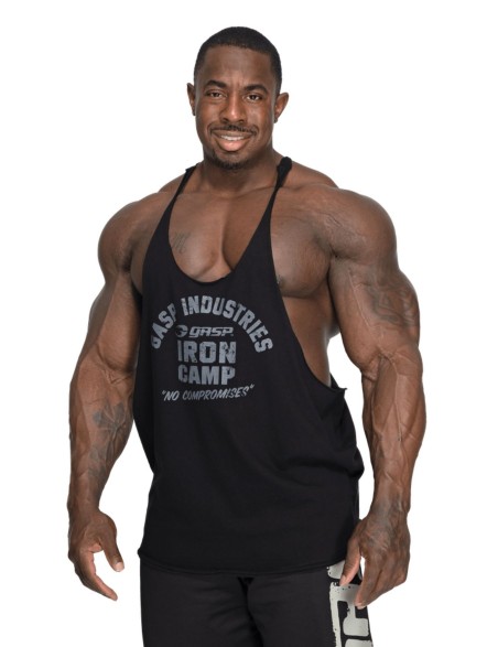 Tank top męski mocno wycięty Stringer na siłownie