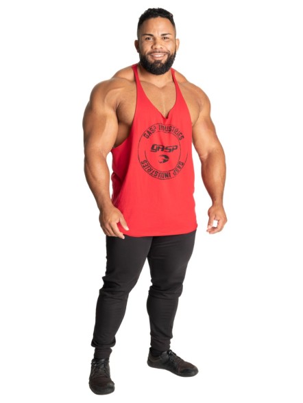 Tank top męski mocno wycięty Stringer na siłownie