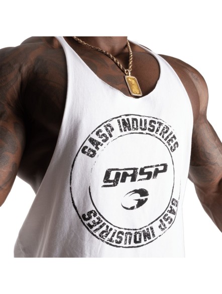 Tank top męski mocno wycięty Stringer na siłownie