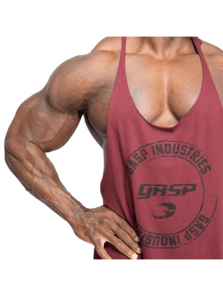 Tank top męski mocno wycięty Stringer na siłownie