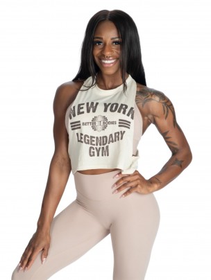 Tank top damski wycięty NY...