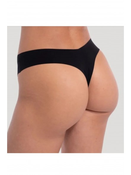 Figi bezszwowe Comfy czarne 3Pak GymBeam
