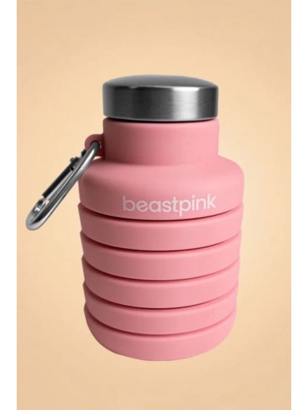 Składana butelka na wodę Pink 500 ml GymBeam