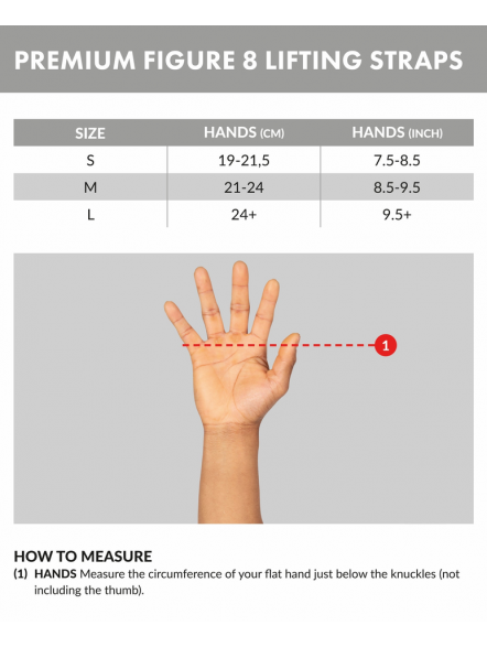 Paski do podnoszenia ciężarów Figure 8 Lifting Straps Premium